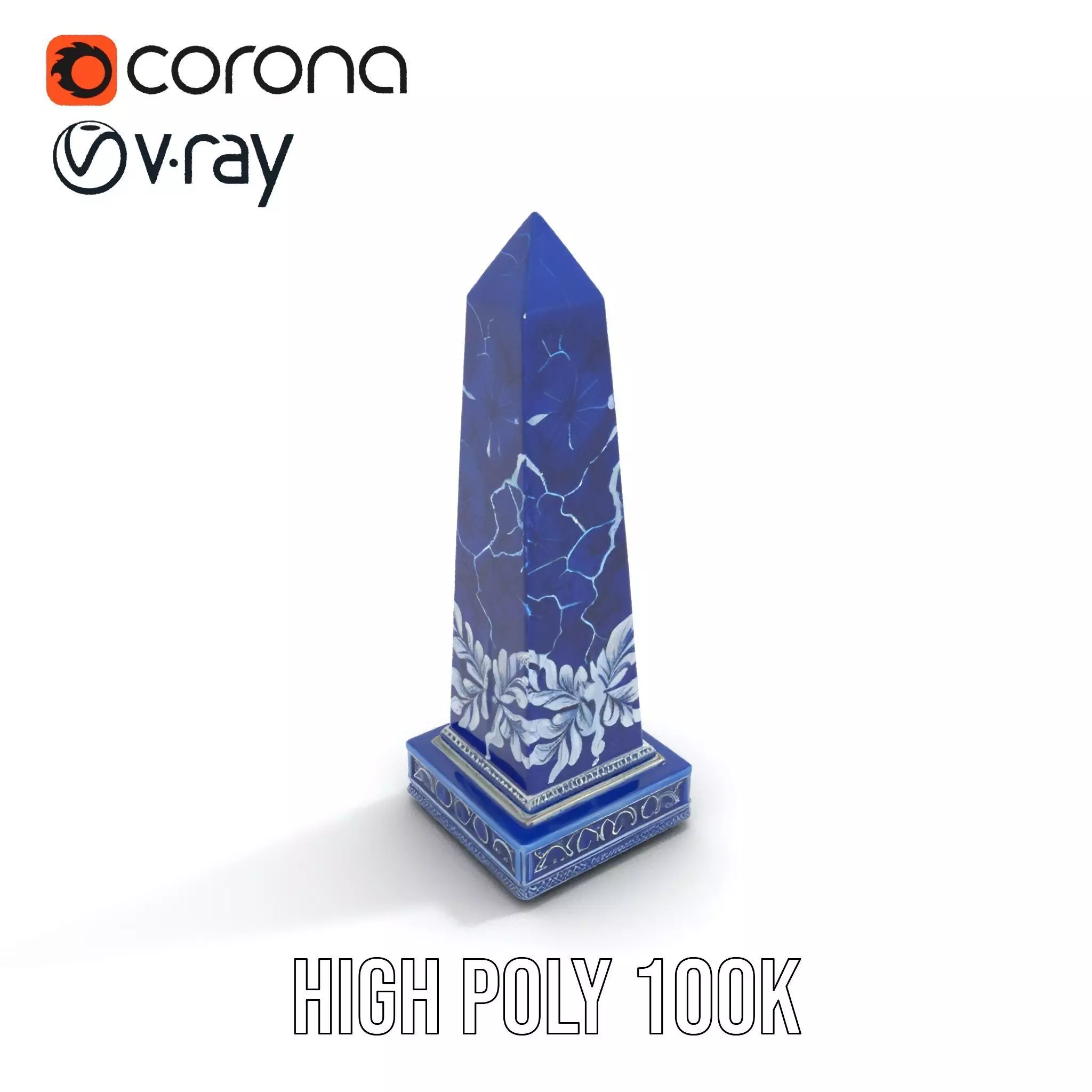 Cerulean Obelisk Dcor model pack Low-poly 3D model_15