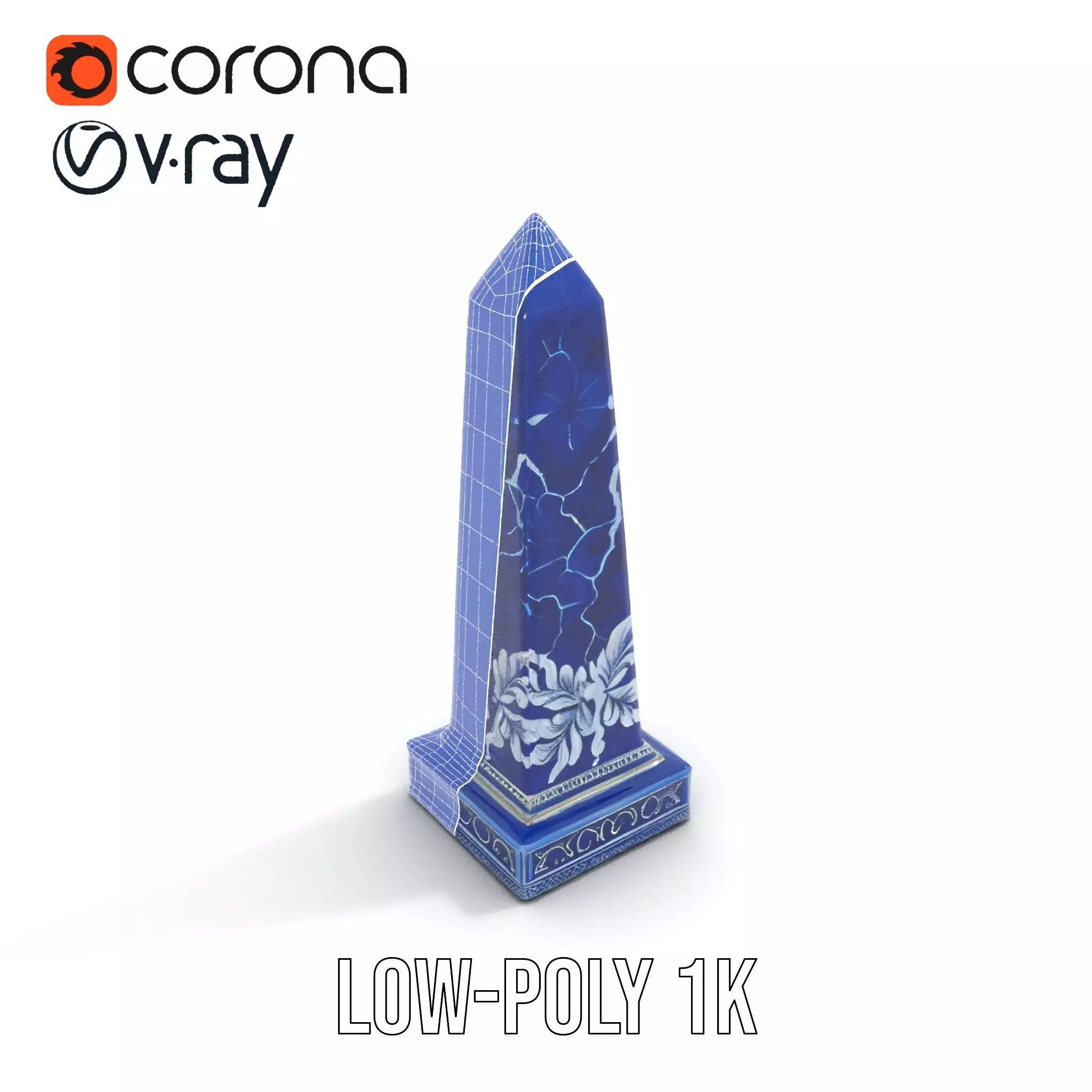 Cerulean Obelisk Dcor model pack Low-poly 3D model_20