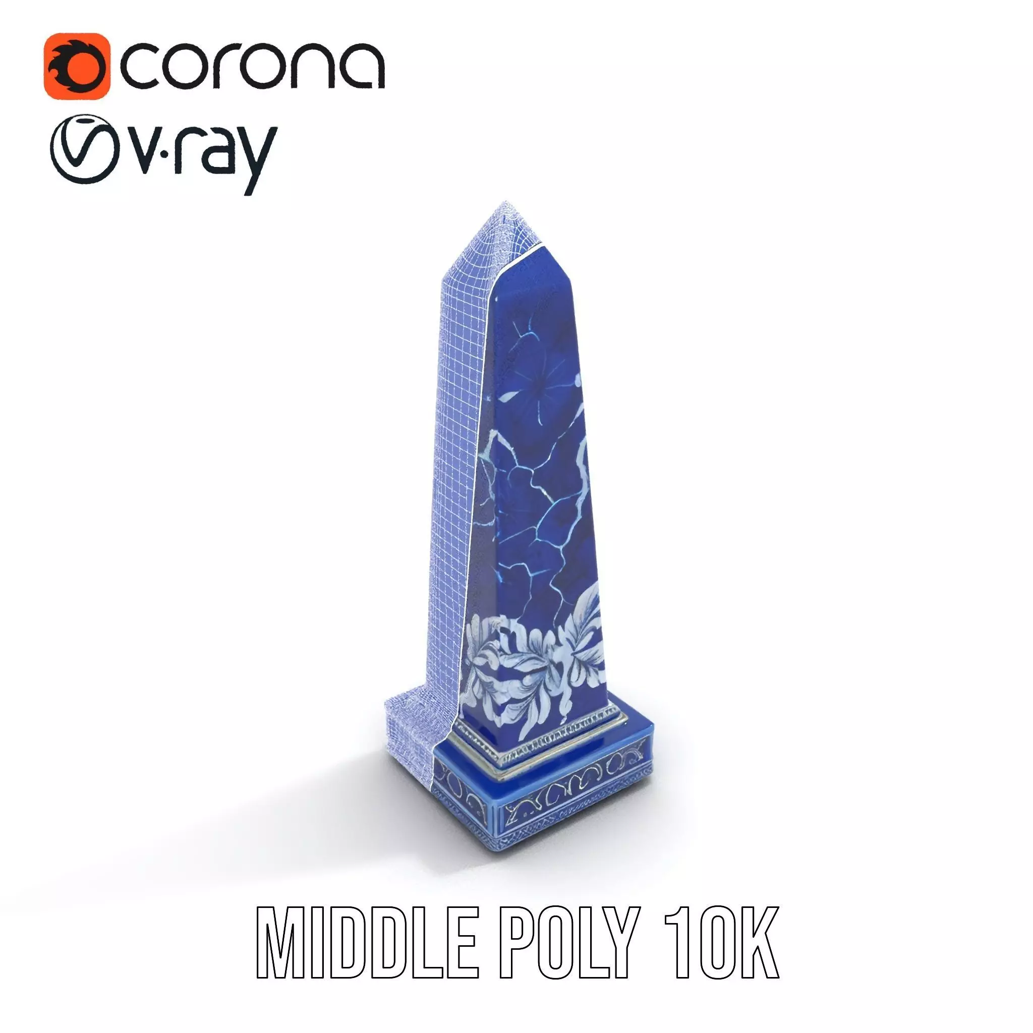 Cerulean Obelisk Dcor model pack Low-poly 3D model_30