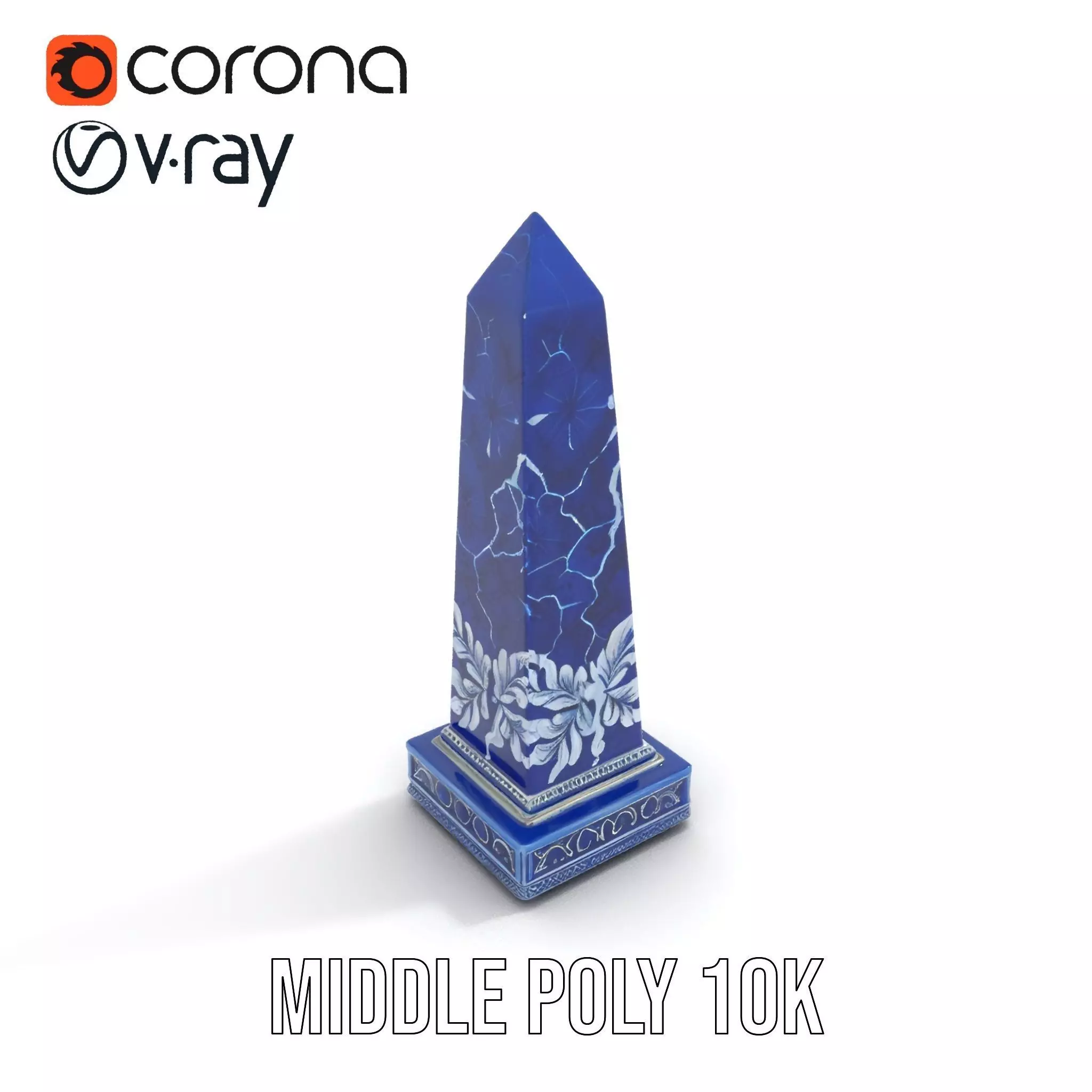 Cerulean Obelisk Dcor model pack Low-poly 3D model_11