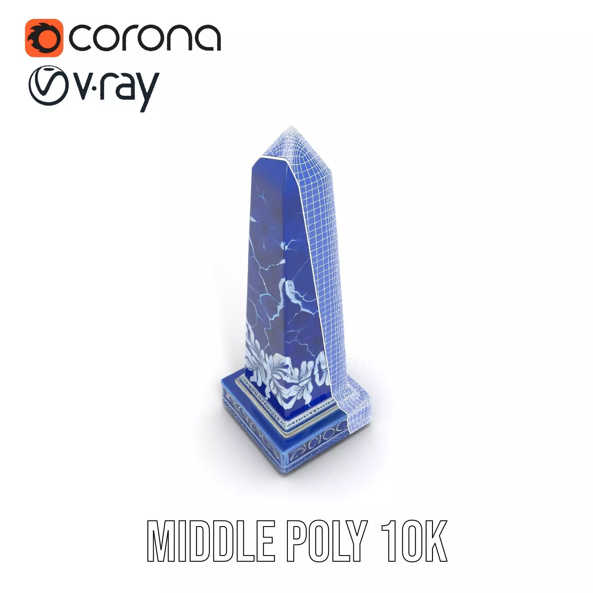 Cerulean Obelisk Dcor model pack Low-poly 3D model_27