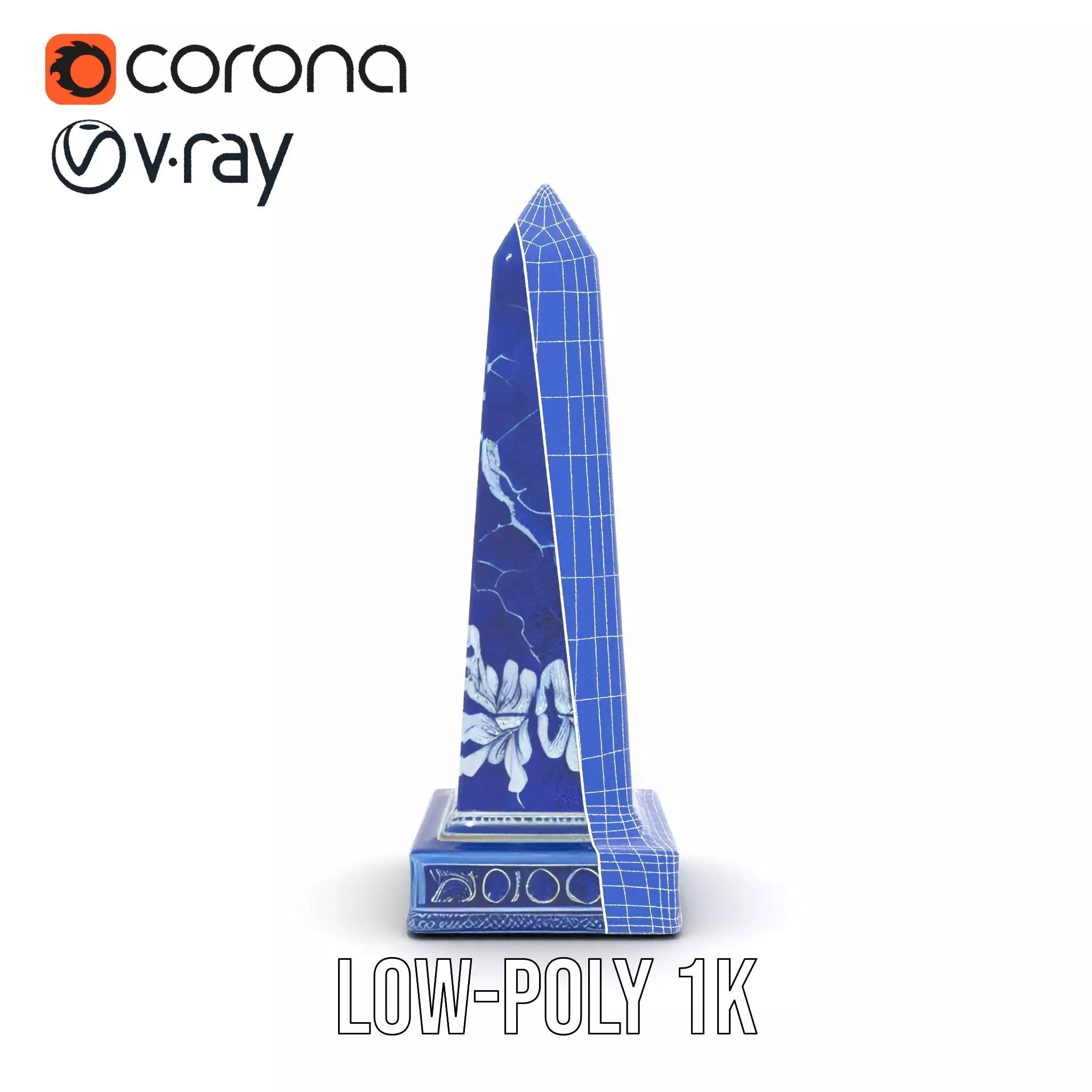 Cerulean Obelisk Dcor model pack Low-poly 3D model_23