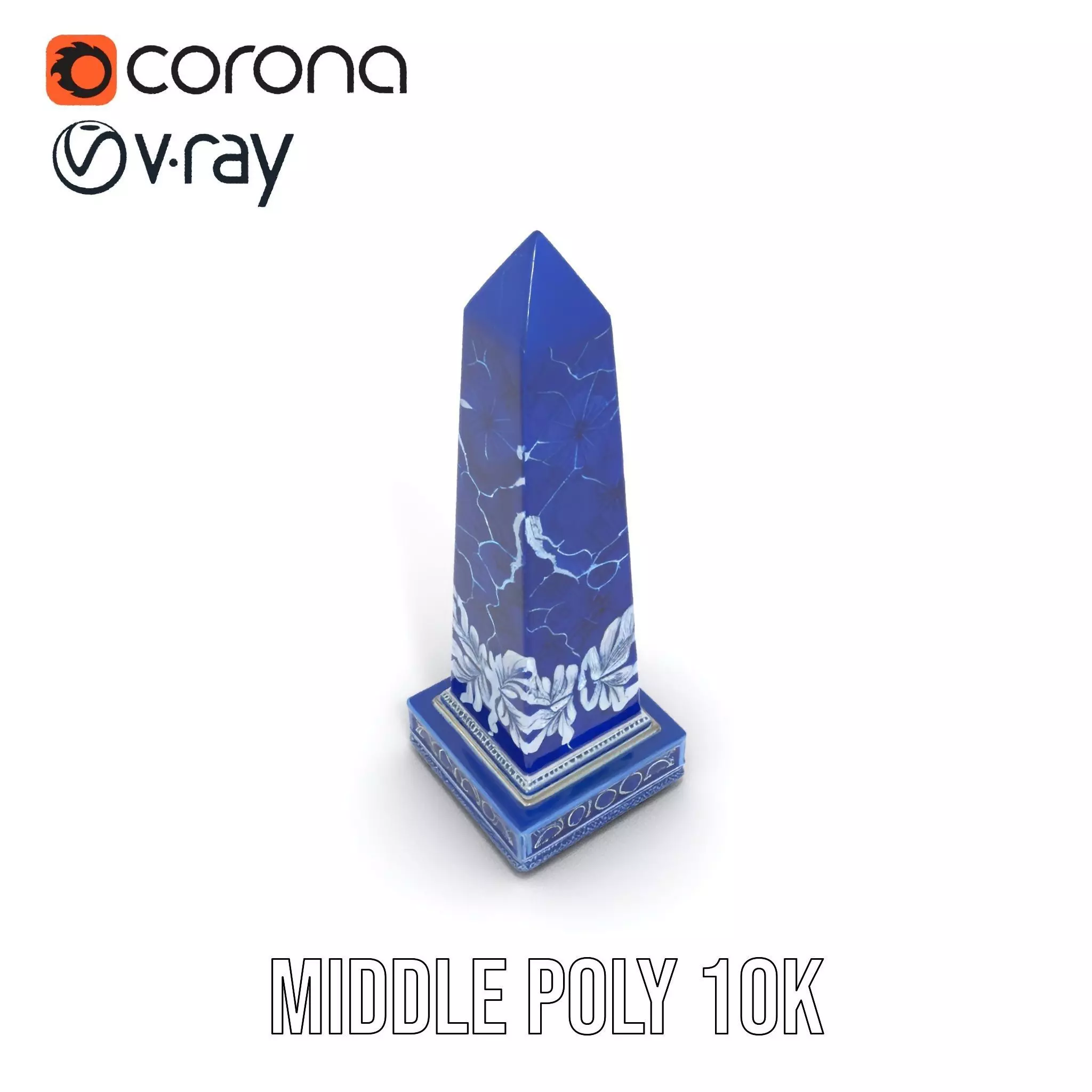 Cerulean Obelisk Dcor model pack Low-poly 3D model_13