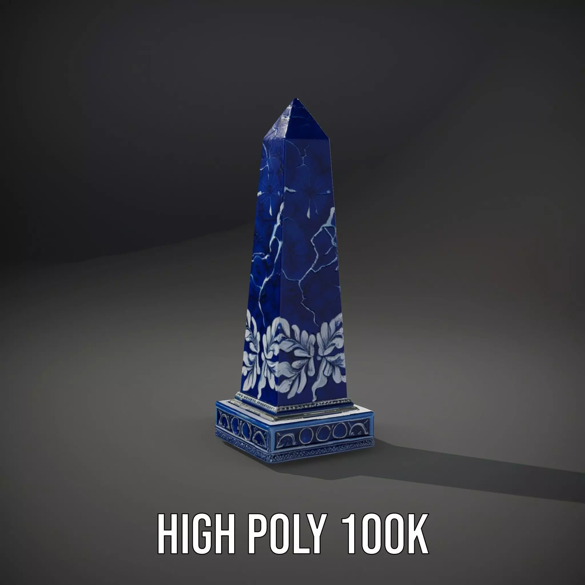 Cerulean Obelisk Dcor model pack Low-poly 3D model_8