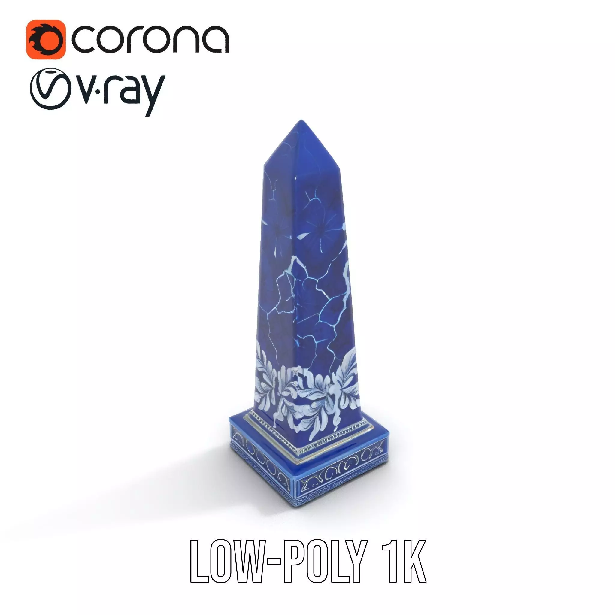 Cerulean Obelisk Dcor model pack Low-poly 3D model_17