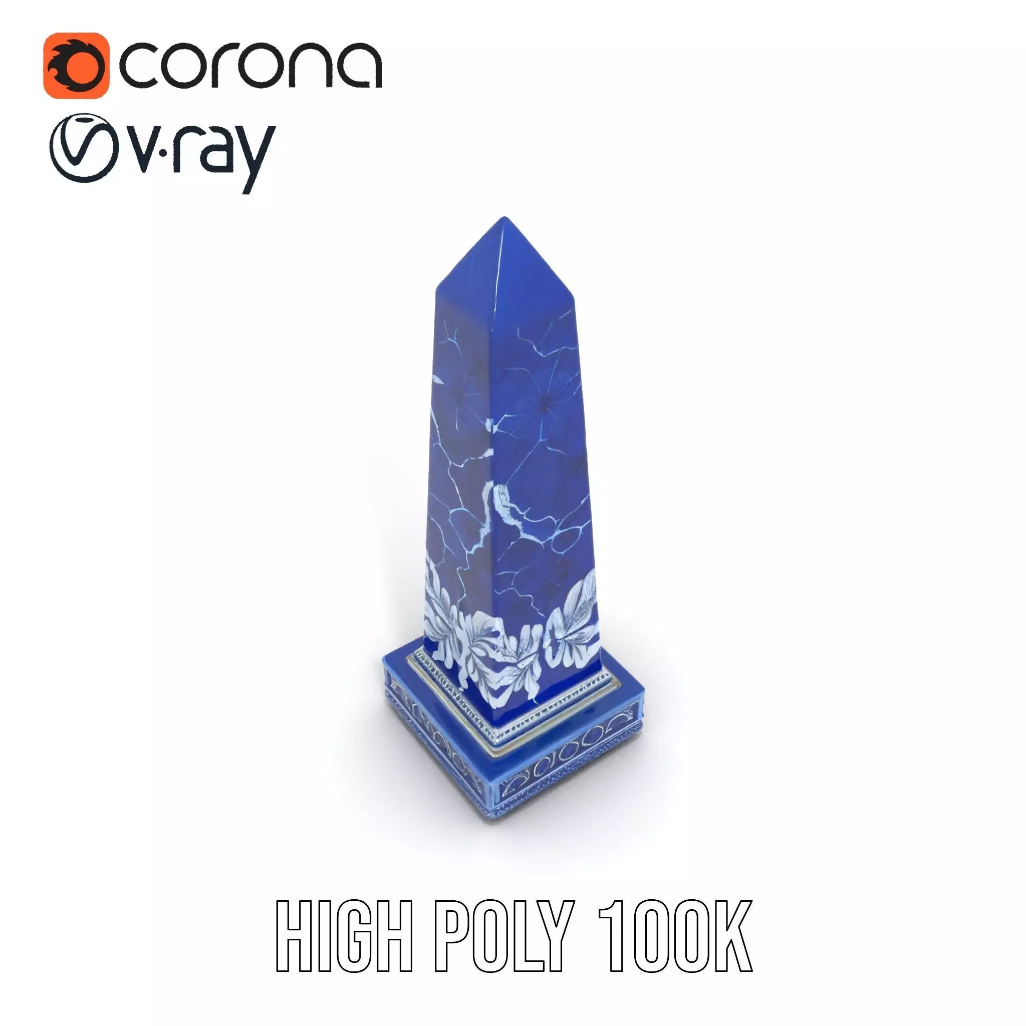 Cerulean Obelisk Dcor model pack Low-poly 3D model_18