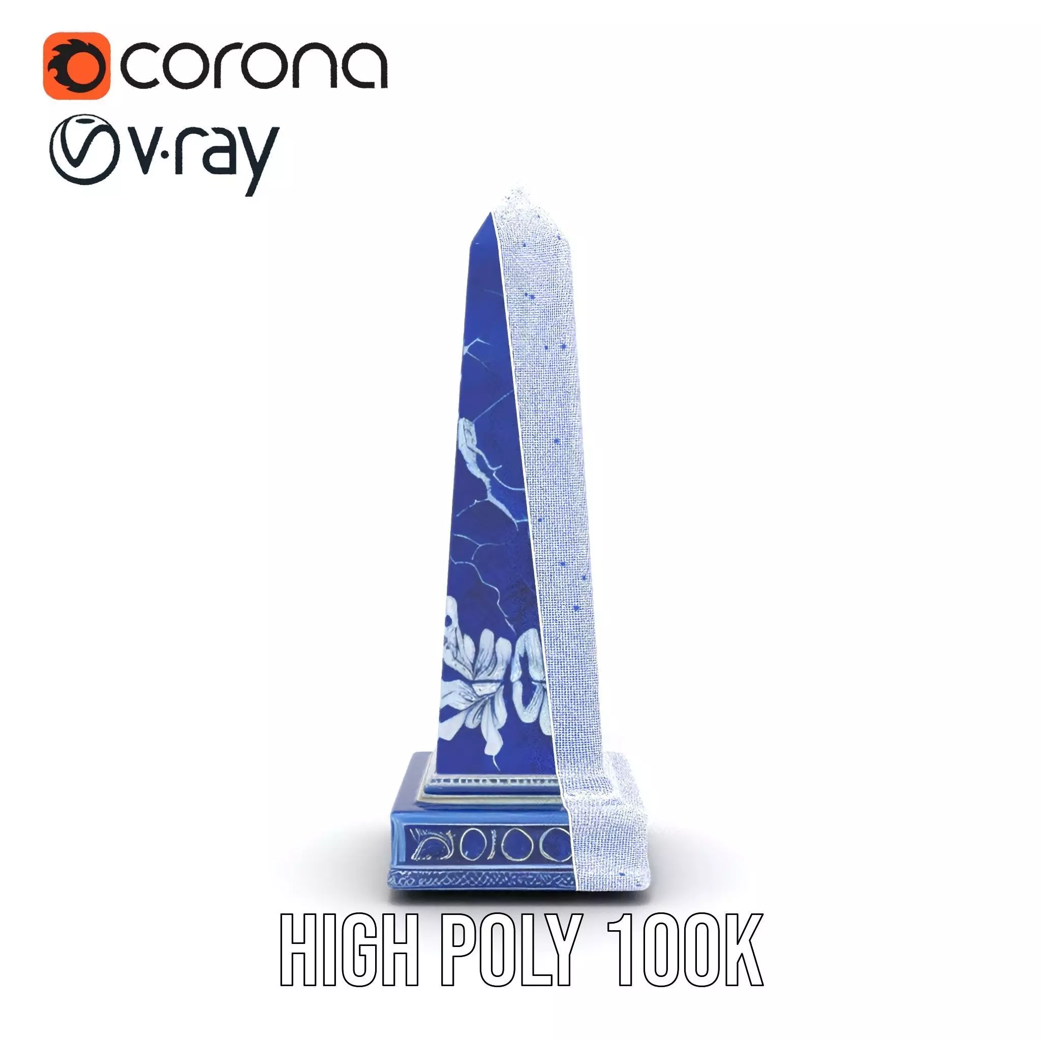 Cerulean Obelisk Dcor model pack Low-poly 3D model_34