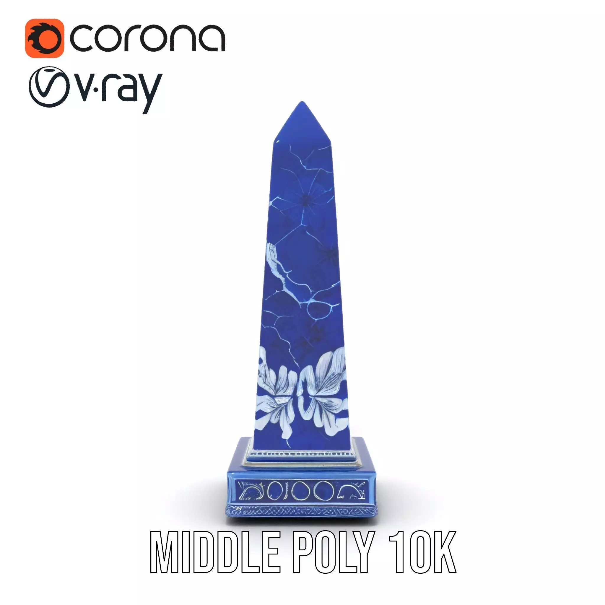 Cerulean Obelisk Dcor model pack Low-poly 3D model_19