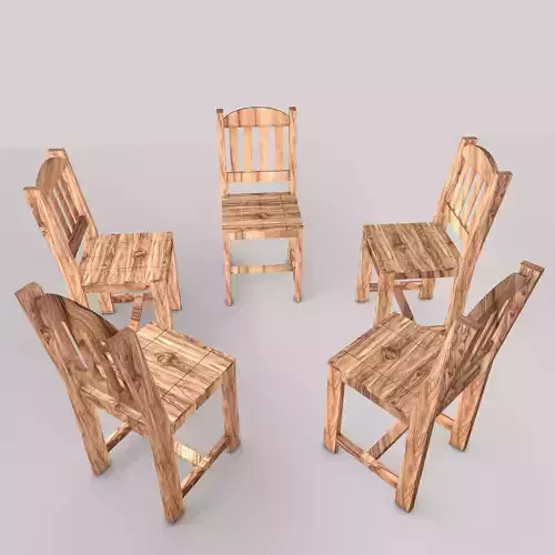 high-back wooden chair without armrest