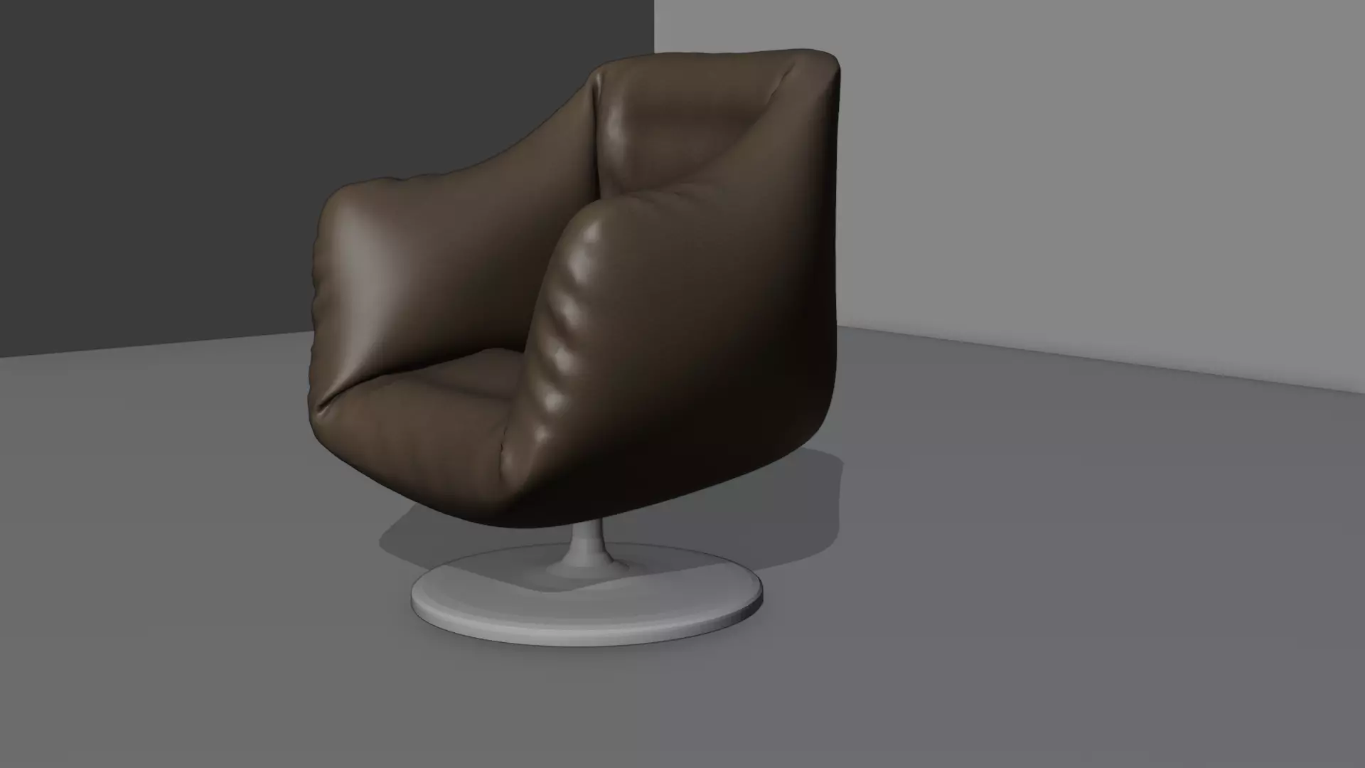 Modern Leather Chair 3D Model 3D model_5