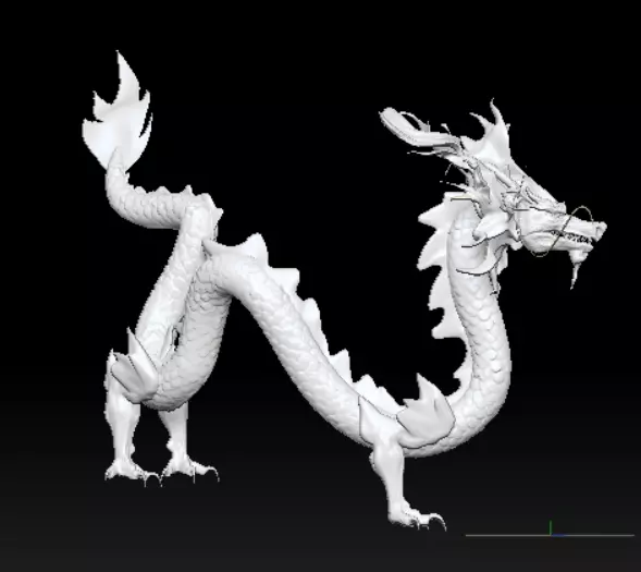 Chinese Dragon 3D Model High Detail Mythical Creature 3D model_1