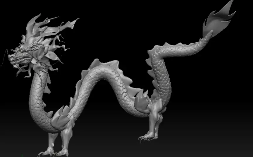 Chinese Dragon 3D Model High Detail Mythical Creature 3D model_3