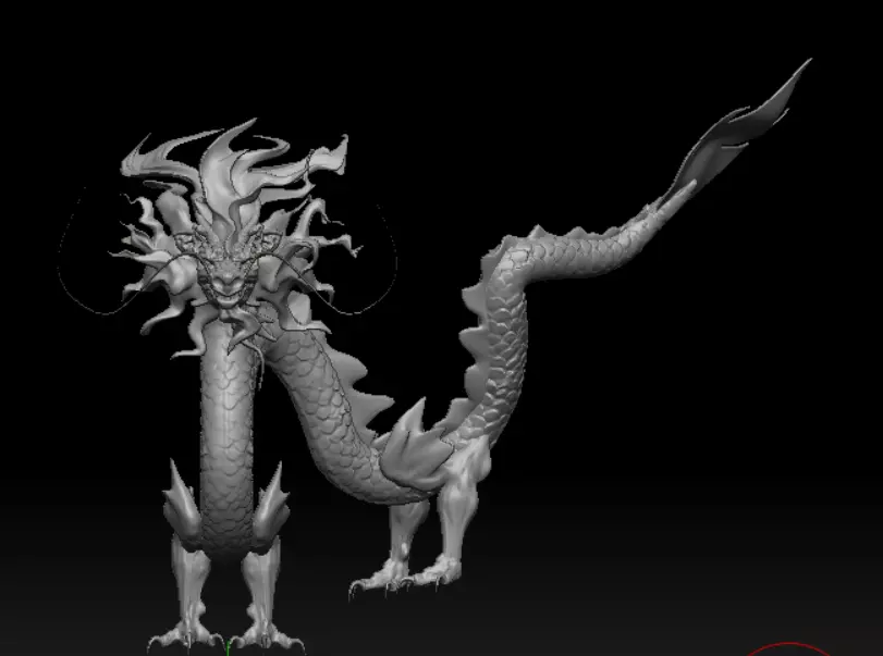 Chinese Dragon 3D Model High Detail Mythical Creature 3D model_2
