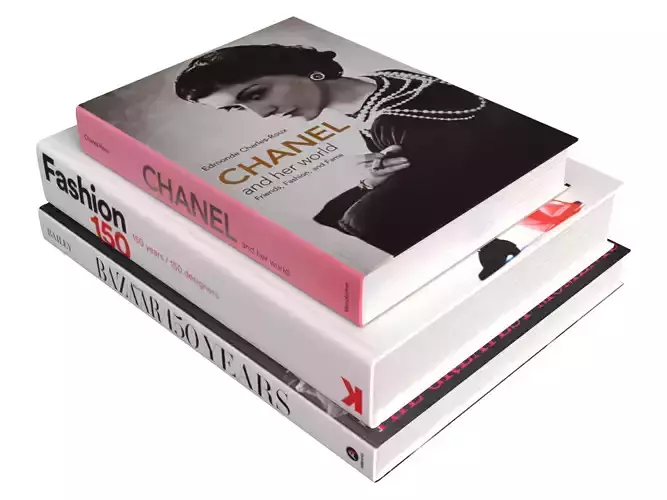 Luxury Fashion Book Stack Trio of Iconic Decorative Albums
