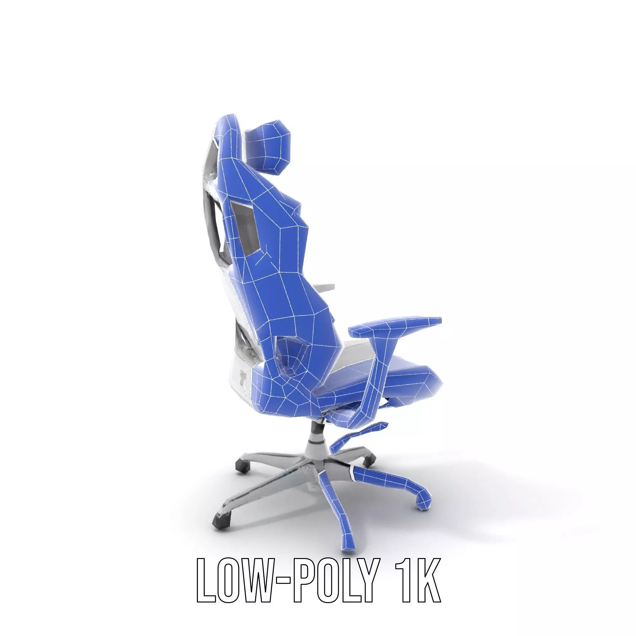 White Ergonomic Chair model pack Low-poly 3D model_22
