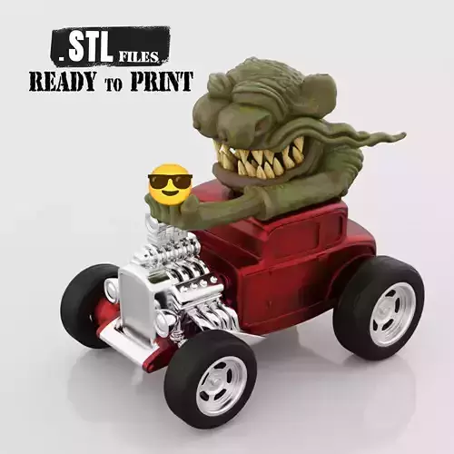 Kustom Kulture HotRod Model Ratfnk Inspired  3D print model