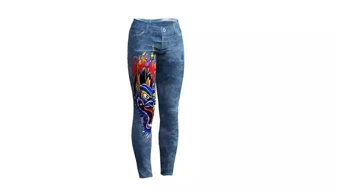 Lady Jeans Game Ready Trousers 03 Pant 3D Model