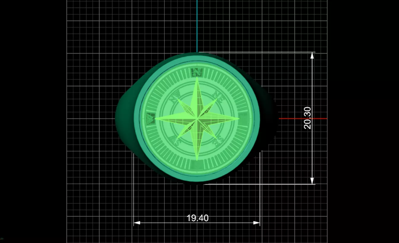 Rings compass 3D print model_9