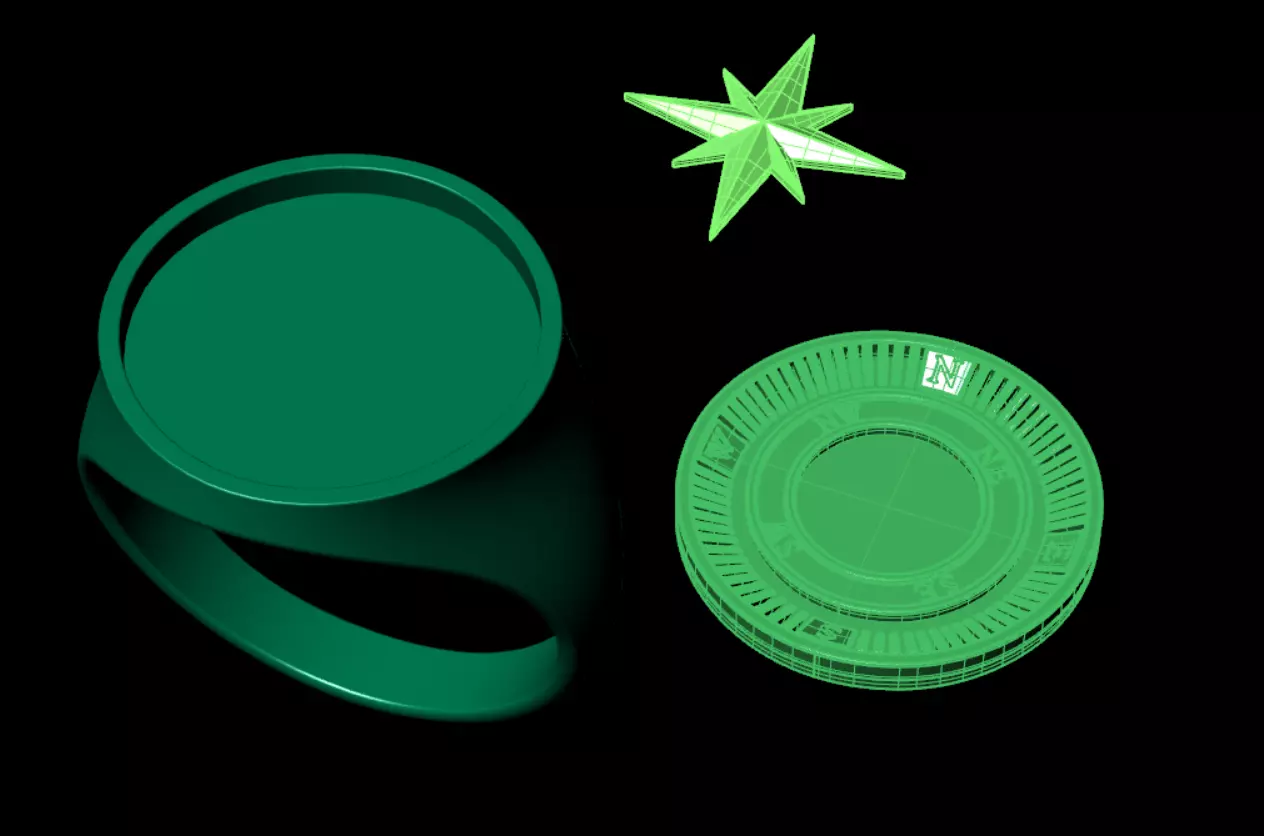 Rings compass 3D print model_14