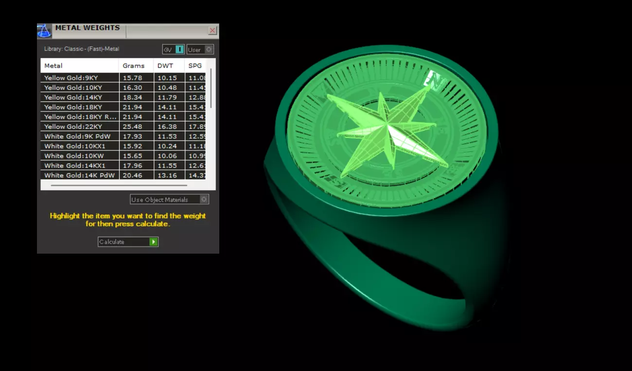 Rings compass 3D print model_13