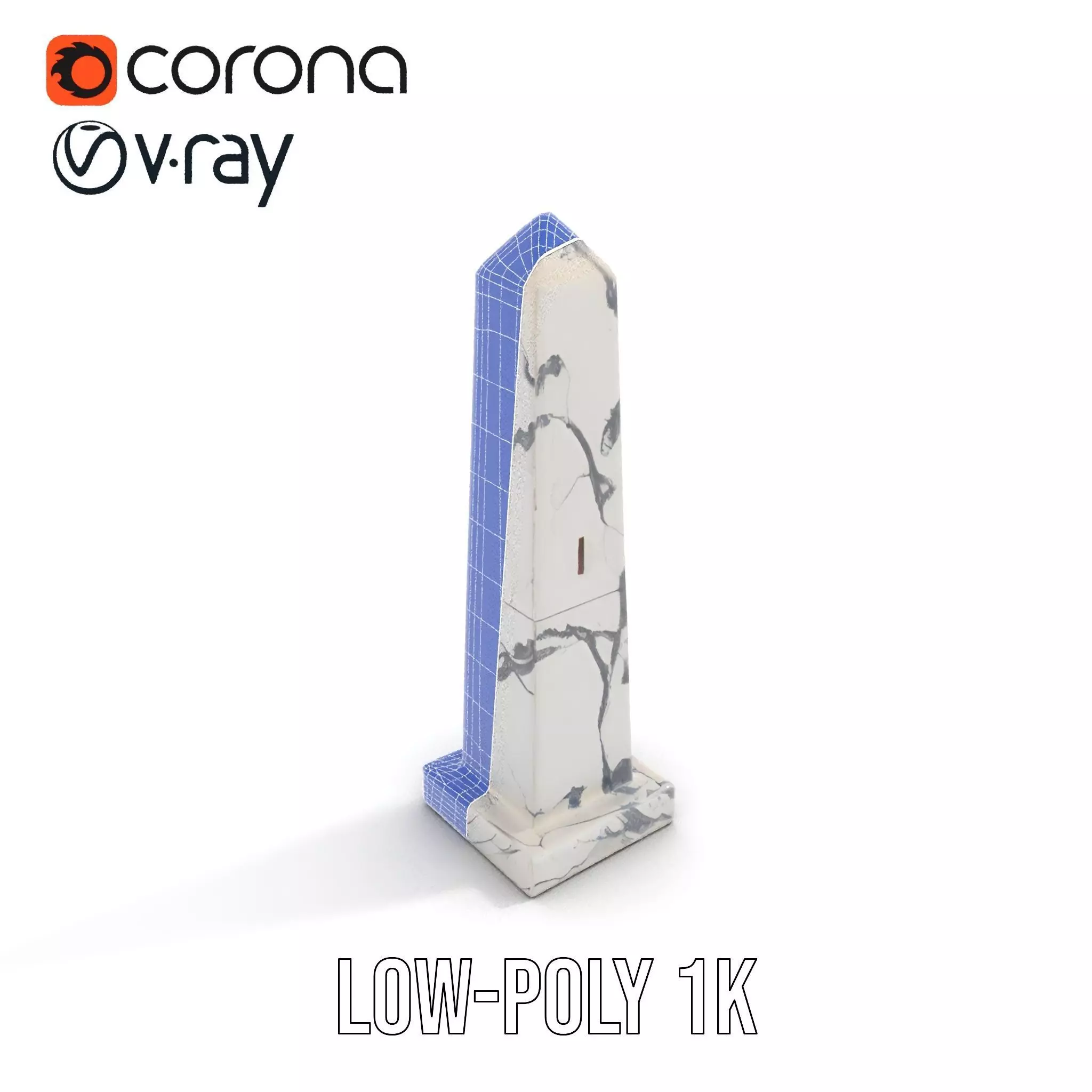 Marble Obelisk model pack Low-poly 3D model_16