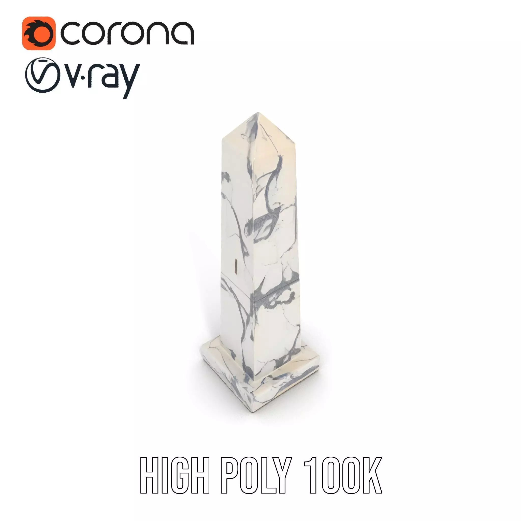 Marble Obelisk model pack Low-poly 3D model_17