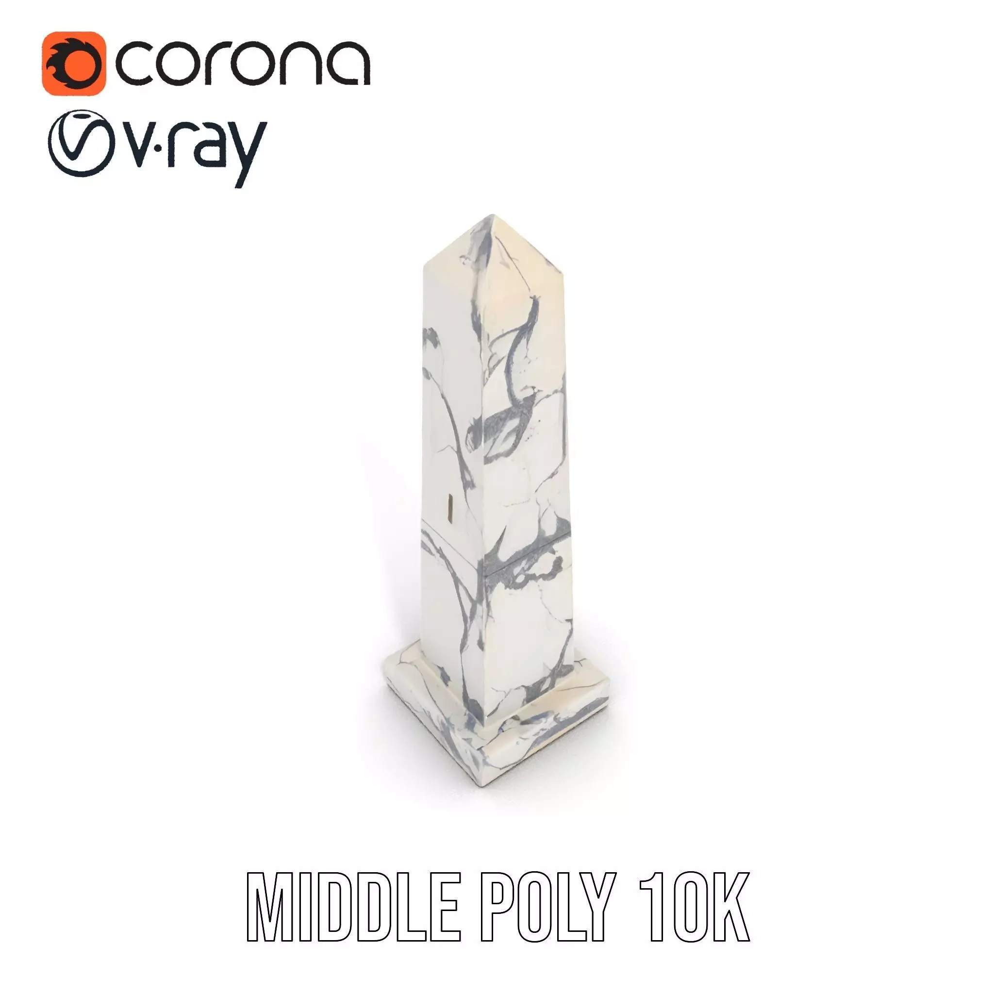 Marble Obelisk model pack Low-poly 3D model_11