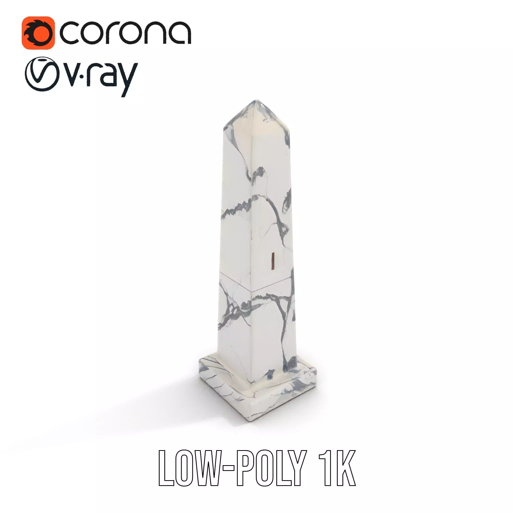 Marble Obelisk model pack Low-poly 3D model_9