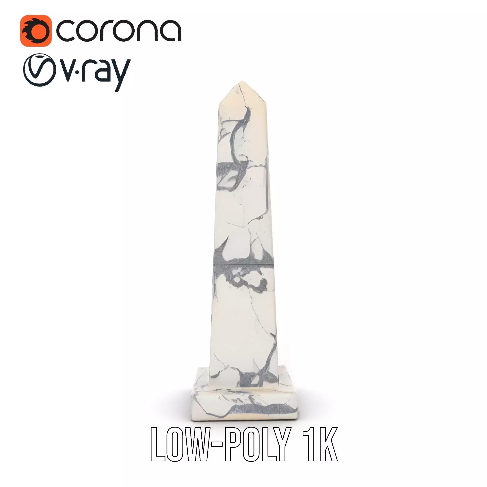 Marble Obelisk model pack Low-poly 3D model_14
