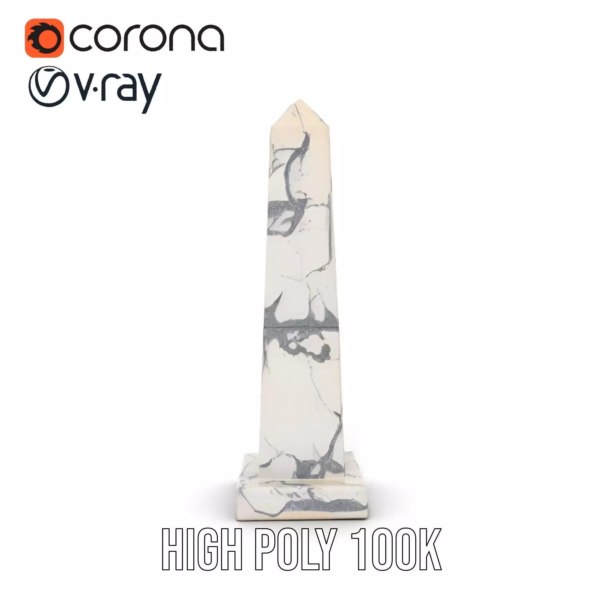 Marble Obelisk model pack Low-poly 3D model_34
