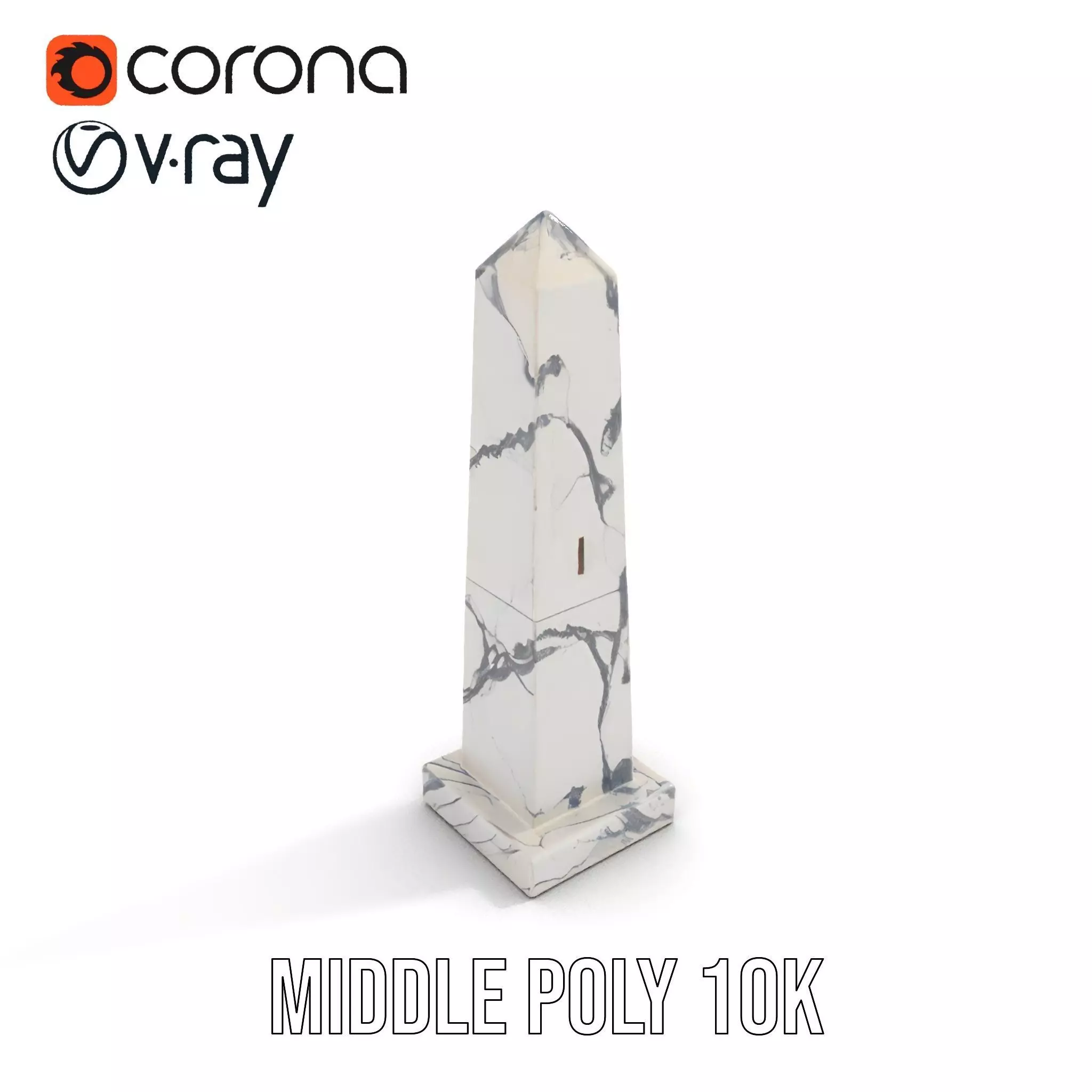 Marble Obelisk model pack Low-poly 3D model_5