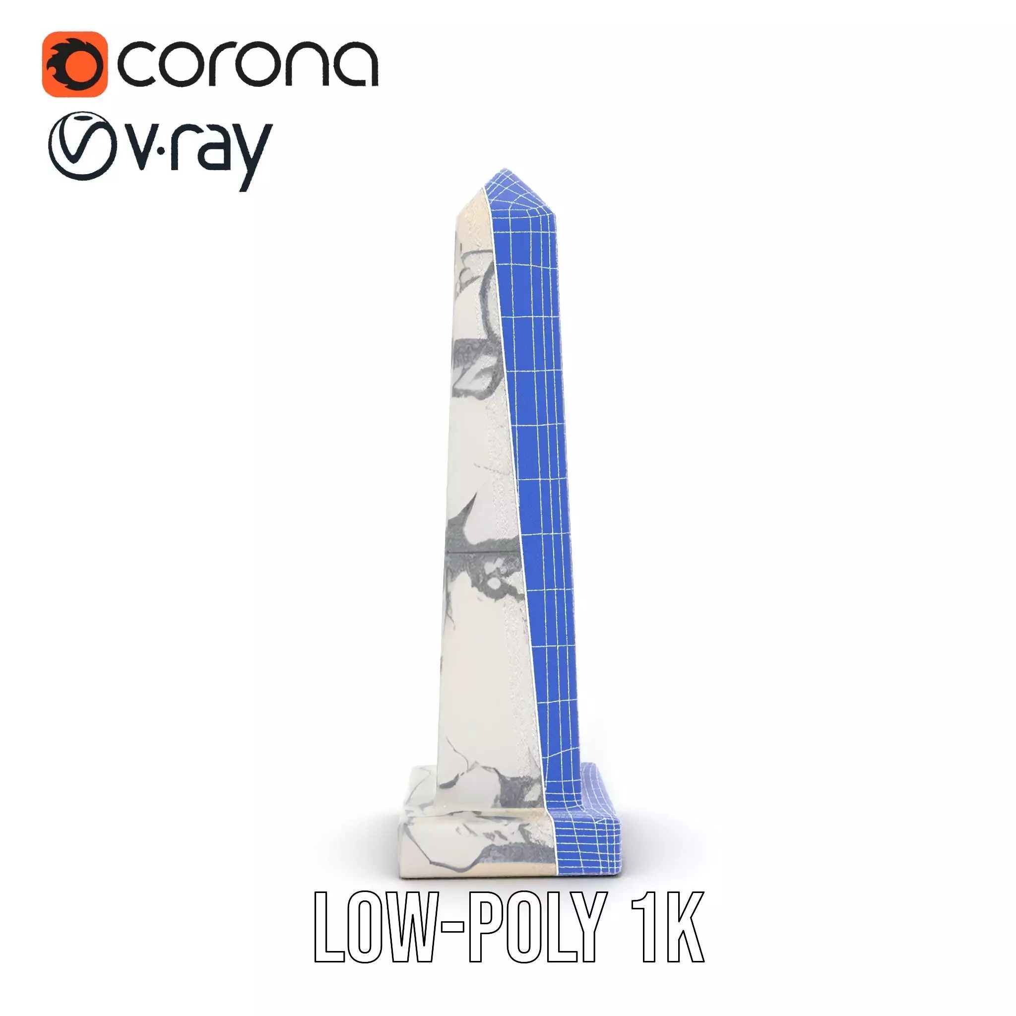 Marble Obelisk model pack Low-poly 3D model_19