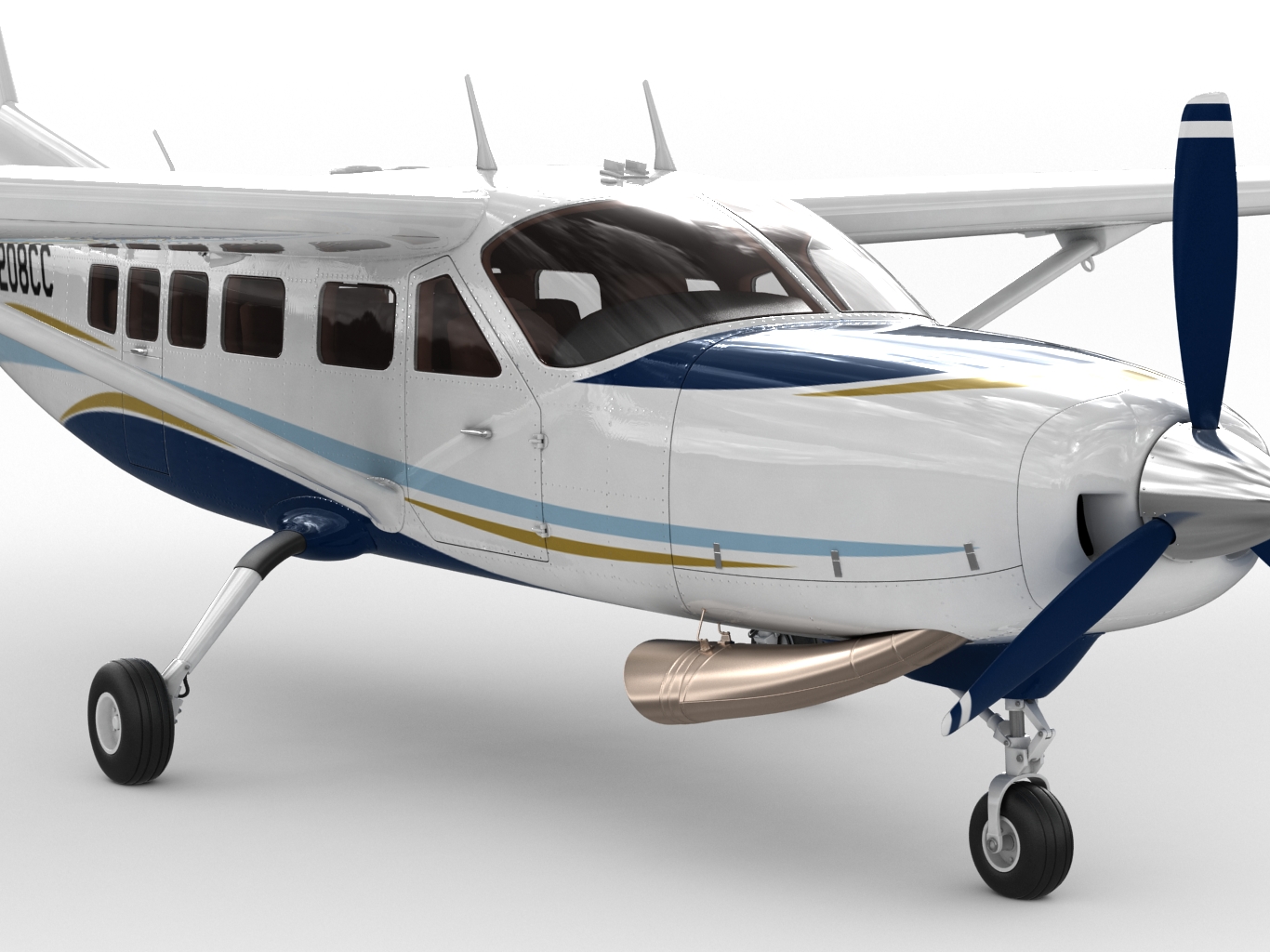 Cessna 208 Caravan 3D model_4