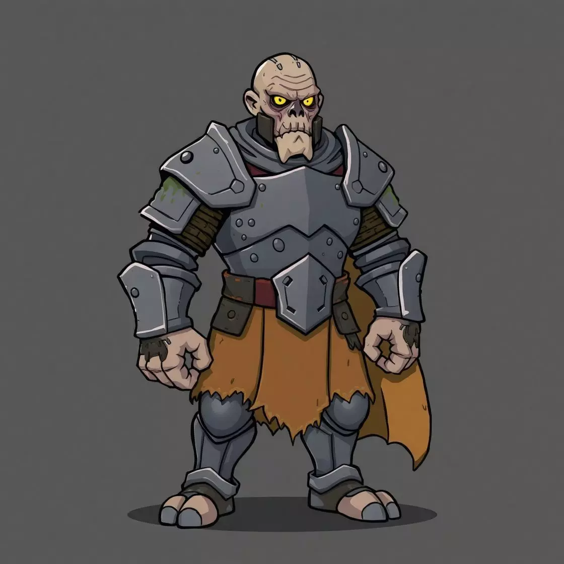 Zombie knight Low-poly 3D model