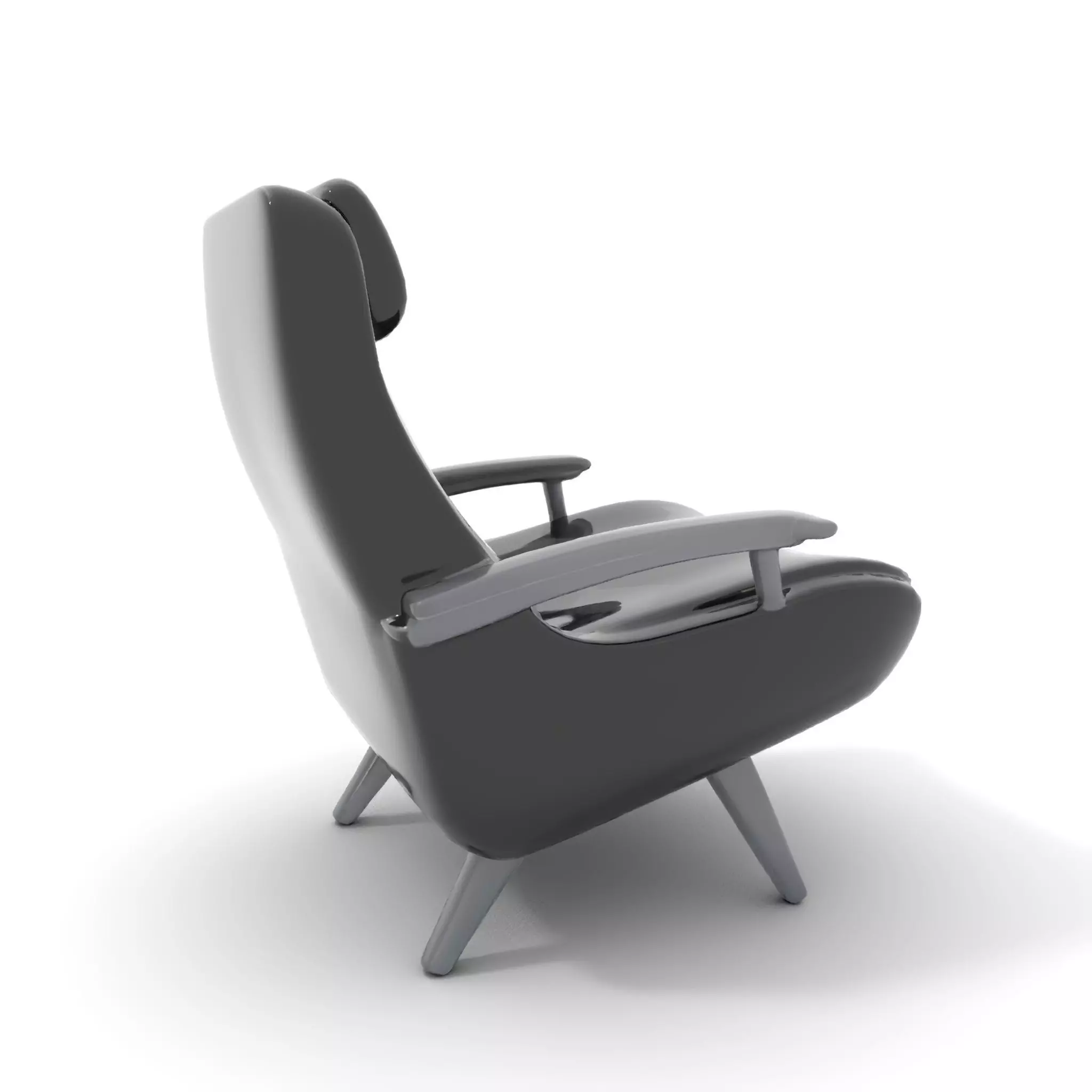 Modern Black Armchair model pack Low-poly 3D model_6