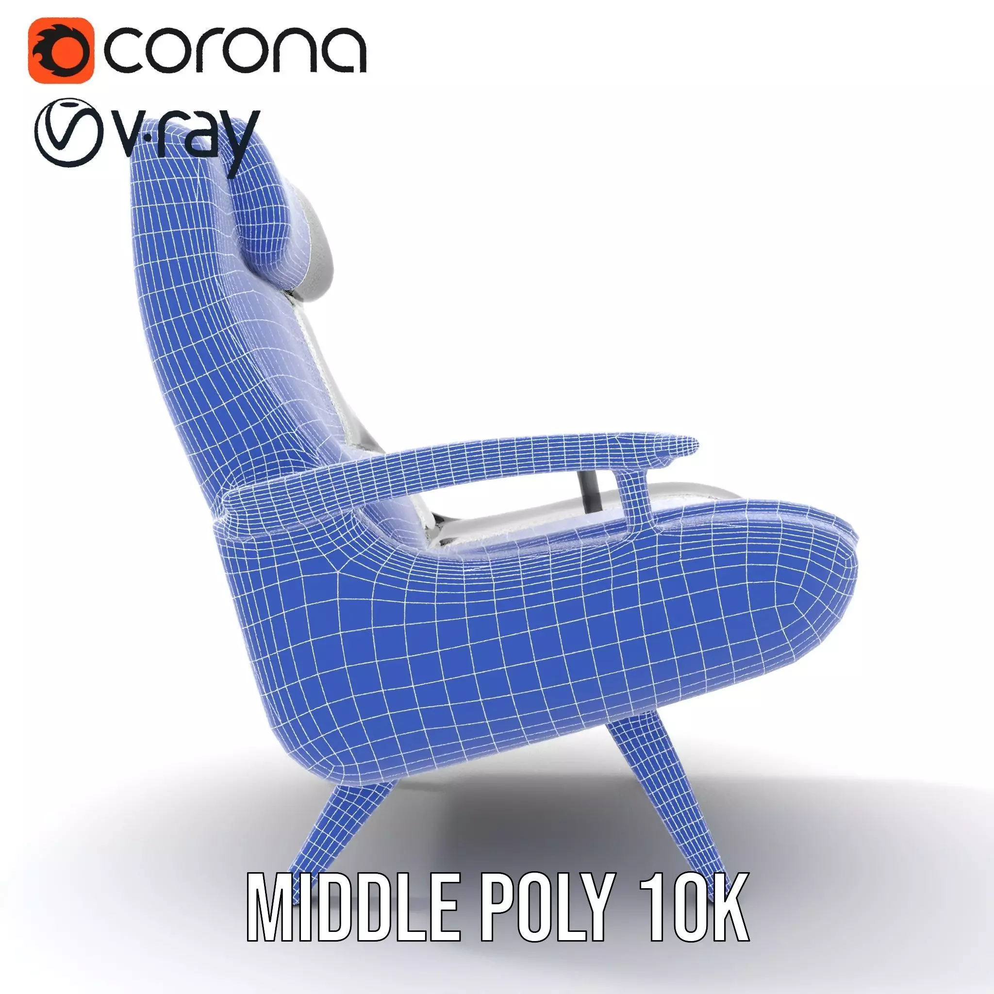 Modern Black Armchair model pack Low-poly 3D model_23