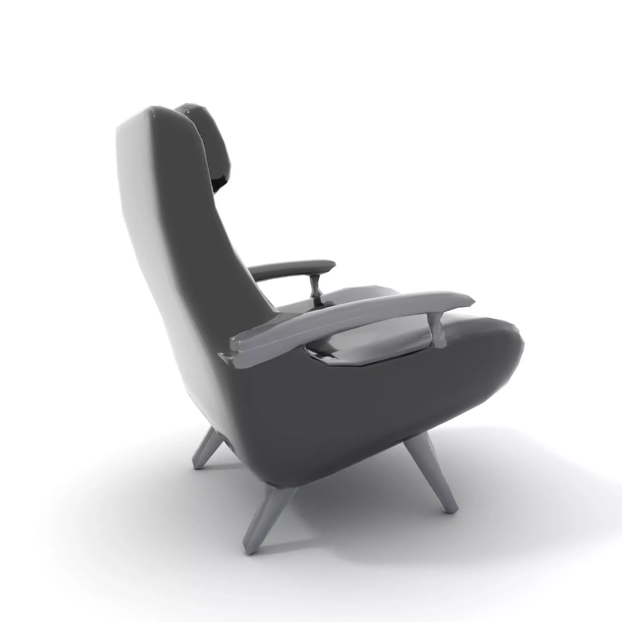 Modern Black Armchair model pack Low-poly 3D model_7