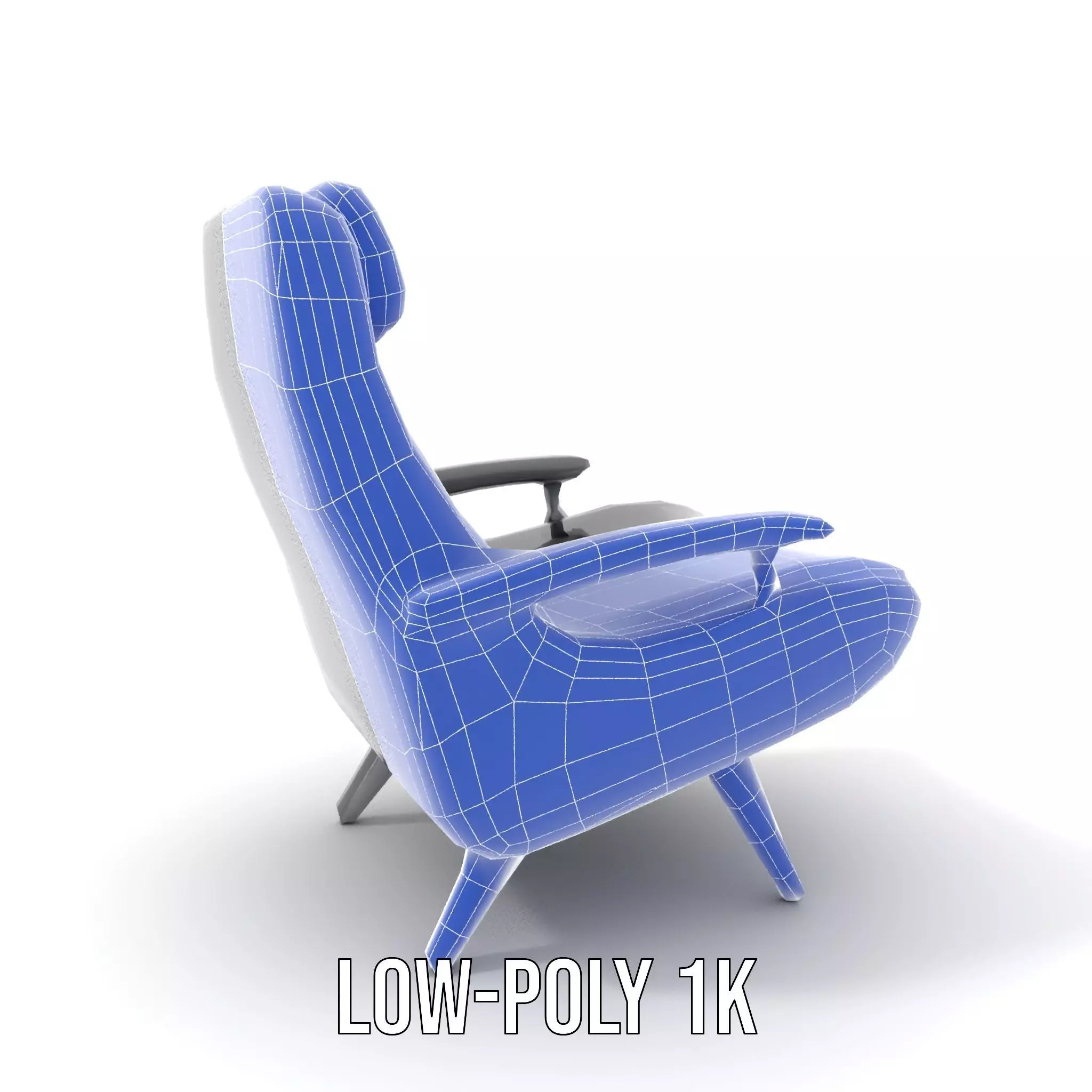 Modern Black Armchair model pack Low-poly 3D model_21