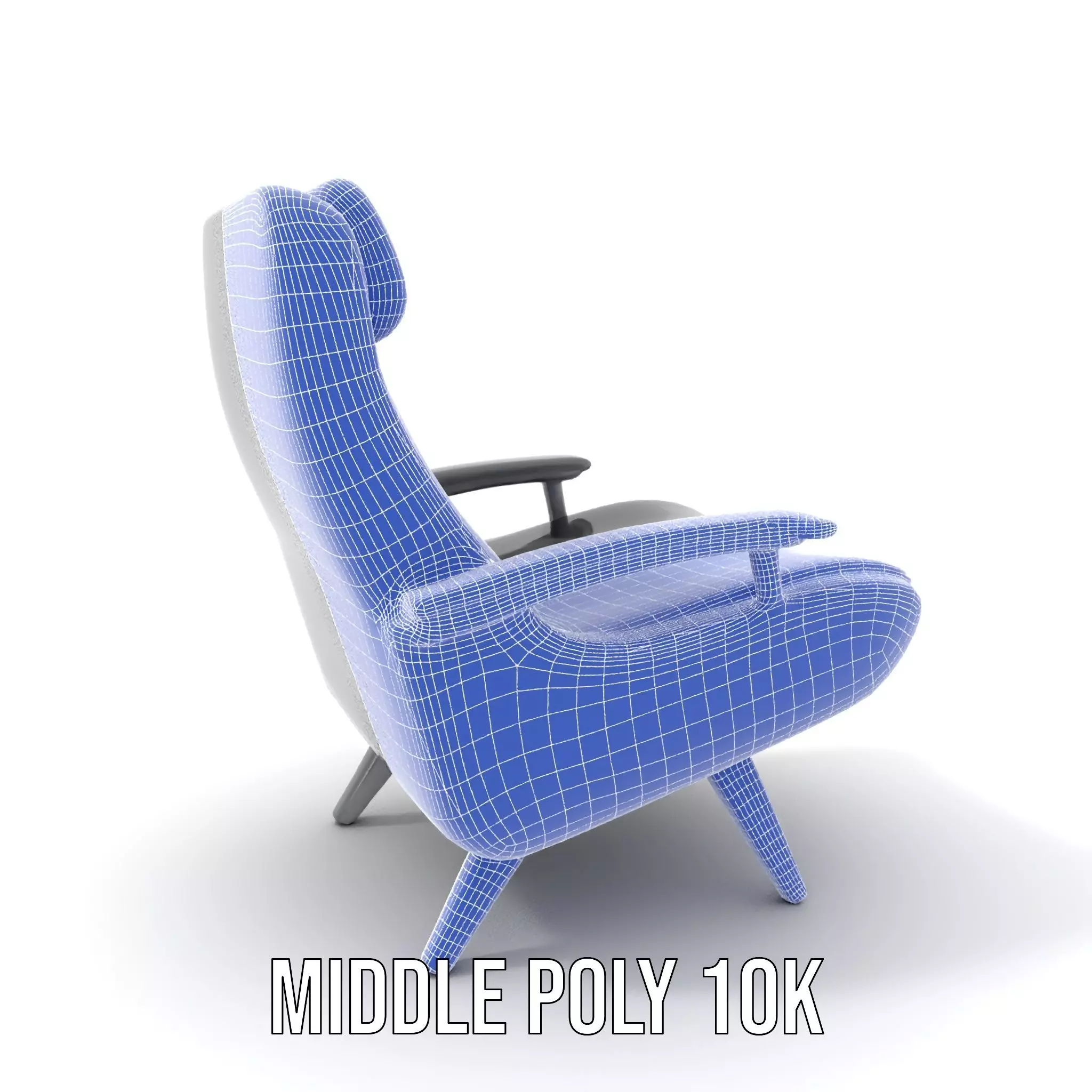 Modern Black Armchair model pack Low-poly 3D model_20
