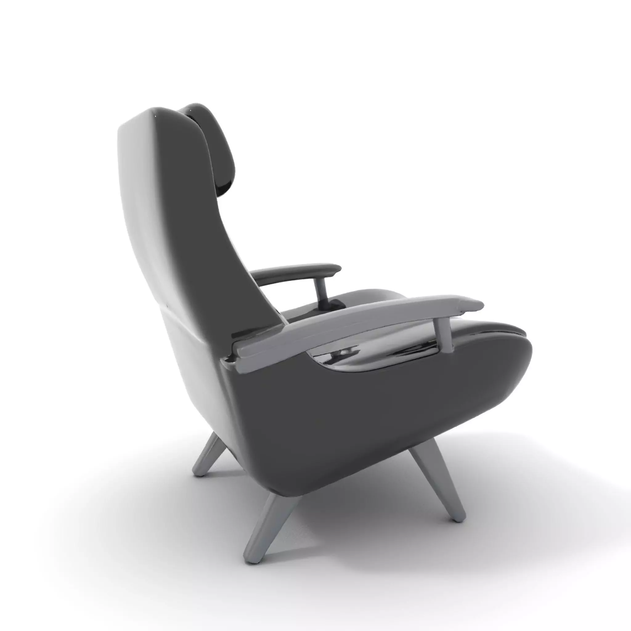 Modern Black Armchair model pack Low-poly 3D model_0