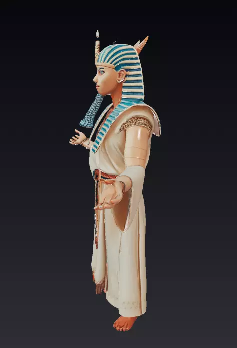 Pharoah Low-poly 3D model_2