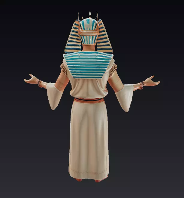 Pharoah Low-poly 3D model_3