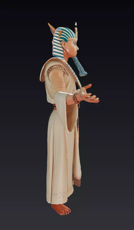 Pharoah Low-poly 3D model_4