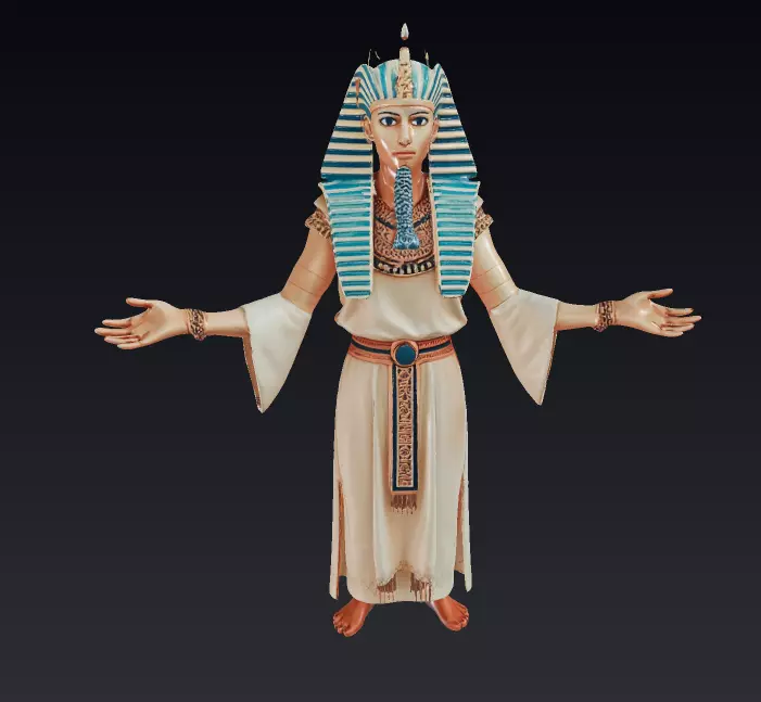 Pharoah Low-poly 3D model_1