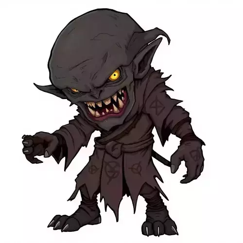 EVIL BLACK GOBLIN Low-poly 3D model