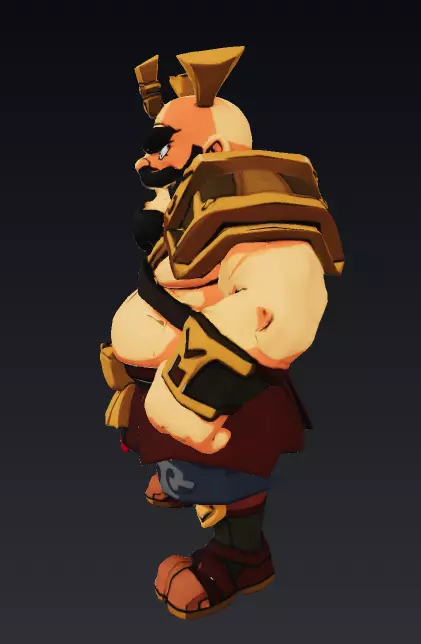 THE BEST Barbarian King Low-poly 3D model_2