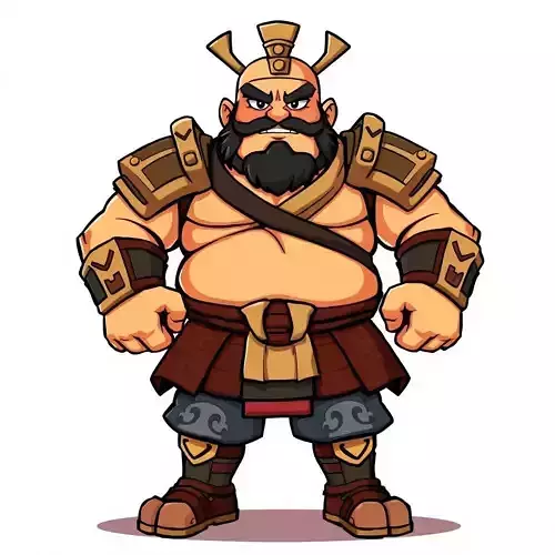 THE BEST Barbarian King Low-poly 3D model THE BEST Barbarian King Low-poly 3D model