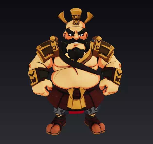THE BEST Barbarian King Low-poly 3D model_1