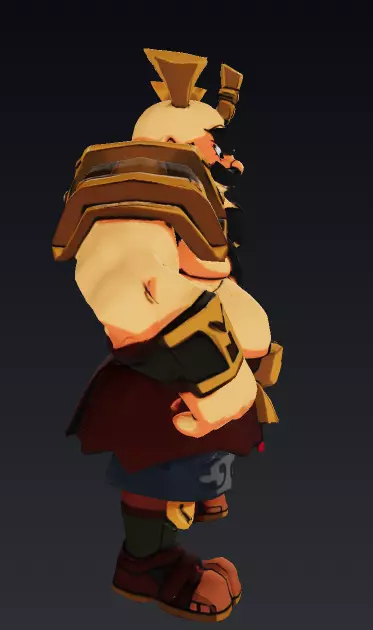 THE BEST Barbarian King Low-poly 3D model_4