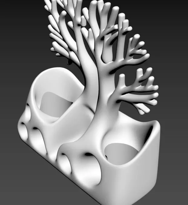 Pen holder 3D print model_3